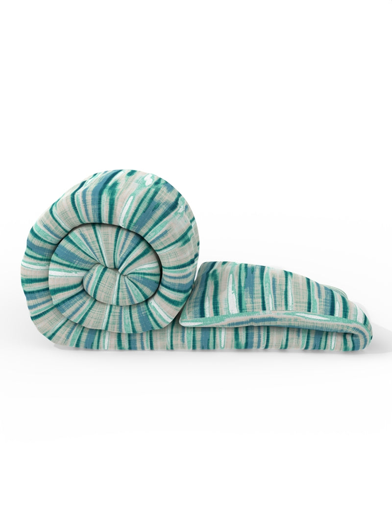 Super Soft 100% Natural Cotton Fabric Comforter For All Weather <small> (abstract-aqua/mint)</small>