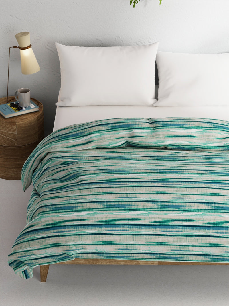 Super Soft 100% Natural Cotton Fabric Comforter For All Weather <small> (abstract-aqua/mint)</small>