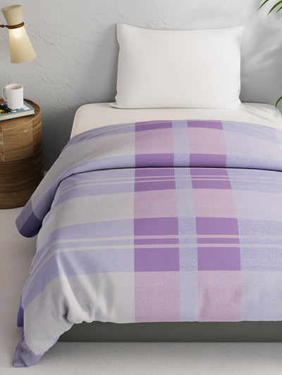 Super Soft 100% Natural Cotton Fabric Comforter For All Weather <small> (geometric-purple)</small>