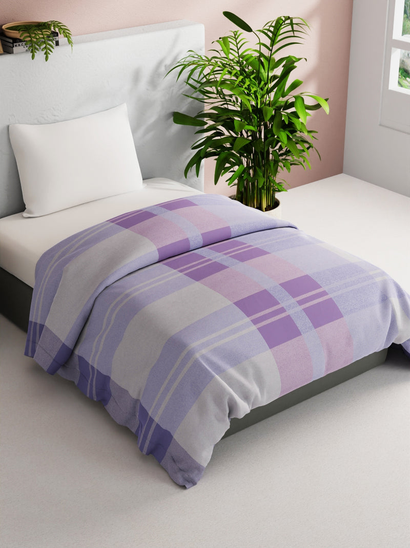 Super Soft 100% Natural Cotton Fabric Comforter For All Weather <small> (geometric-purple)</small>