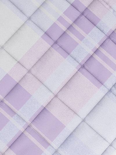 Super Soft 100% Natural Cotton Fabric Comforter For All Weather <small> (geometric-purple)</small>