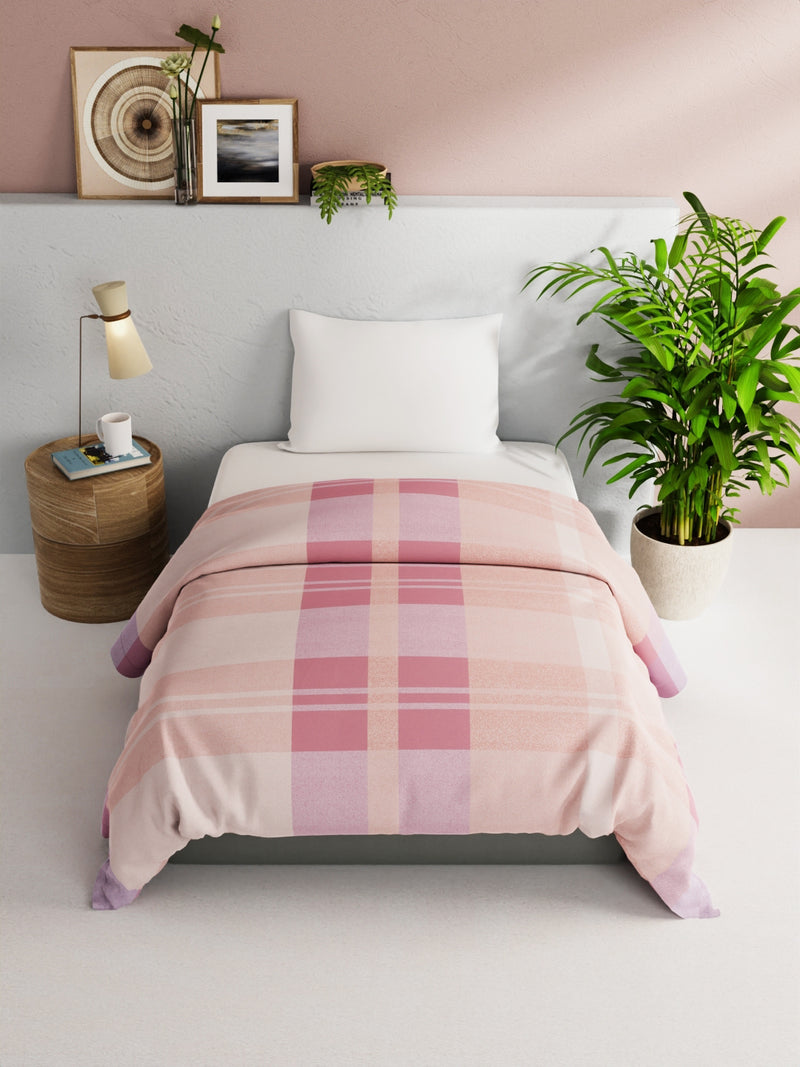 Super Soft 100% Natural Cotton Fabric Comforter For All Weather <small> (geometric-pink)</small>