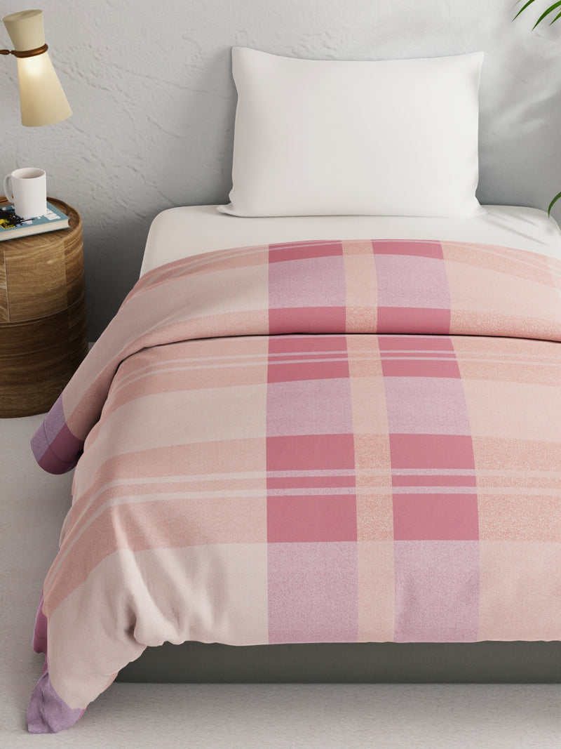 Super Soft 100% Natural Cotton Fabric Comforter For All Weather <small> (geometric-pink)</small>