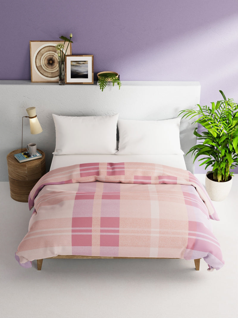 Super Soft 100% Natural Cotton Fabric Comforter For All Weather <small> (geometric-pink)</small>