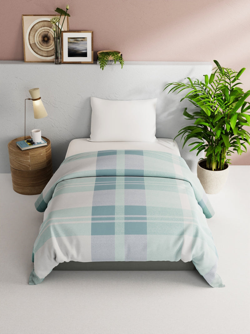 Super Soft 100% Natural Cotton Fabric Comforter For All Weather <small> (geometric-blue)</small>