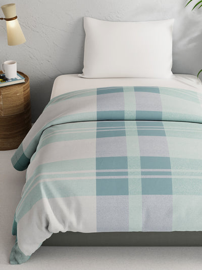 Super Soft 100% Natural Cotton Fabric Comforter For All Weather <small> (geometric-blue)</small>