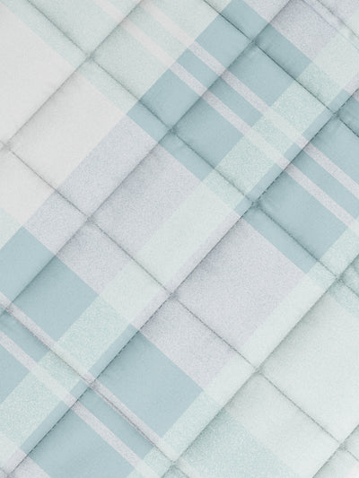 Super Soft 100% Natural Cotton Fabric Comforter For All Weather <small> (geometric-blue)</small>