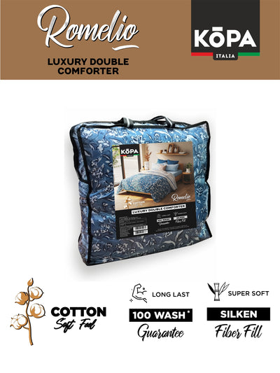 Super Soft Microfiber Double Comforter For All Weather <small> (floral-brown)</small>