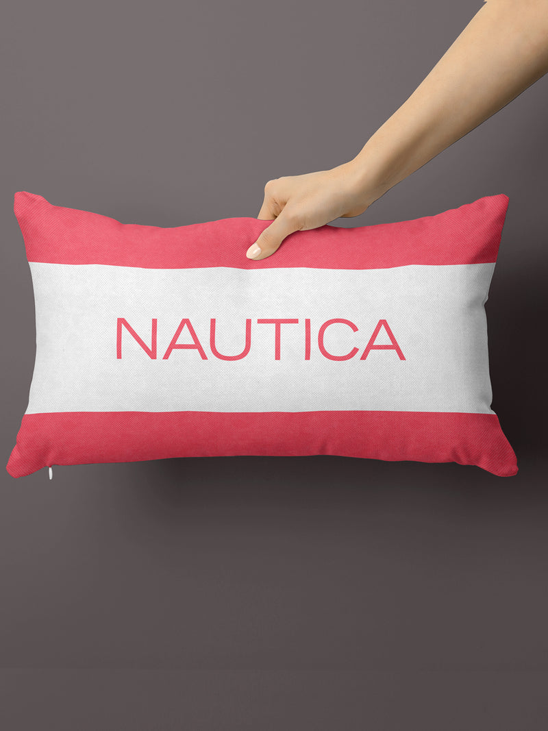 Premium Cotton Printed Cushion Covers <small> (stripe-coral)</small>