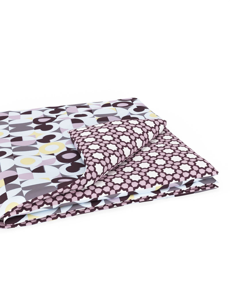 Extremely Soft 100% Muslin Cotton Dohar With Pure Cotton Flannel Filling <small> (geometric-maroon/multi)</small>