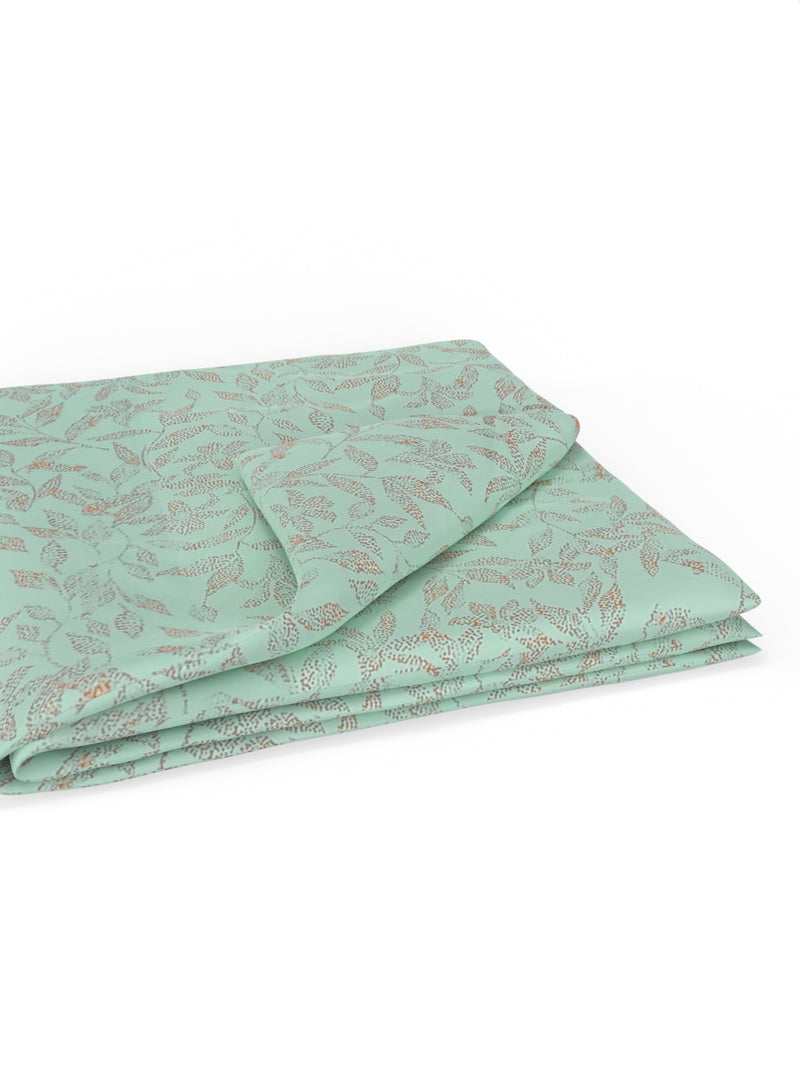 Super Soft Bamboo Cotton Blanket With Pure Cotton Flannel Filling <small> (floral-sage/orange)</small>