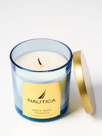 Premium Aroma Fragrance Jar Candle For Home: The Perfect Gift For Cozy Evenings <small> (amber wood gardenia-blue)</small>