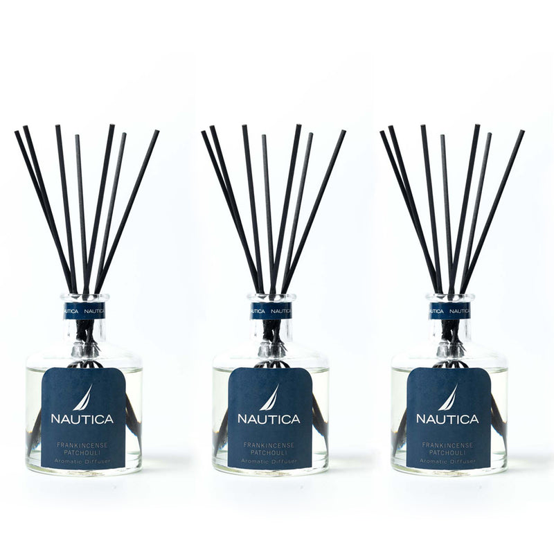 100% Natural Aroma Oil Diffuser Set With 7 Reeds <small> (frankincense  patchouli-natural)</small>