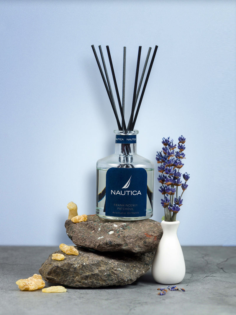 100% Natural Aroma Oil Diffuser Set With 7 Reeds <small> (frankincense  patchouli-natural)</small>