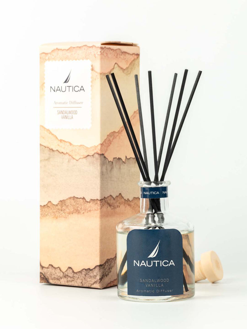 100% Natural Aroma Oil Diffuser Set With 7 Reeds <small> (sandalwood vanilla-natural)</small>