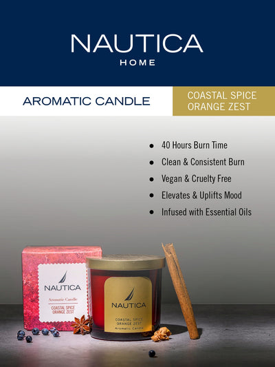 Premium Aroma Fragrance Jar Candle For Home: The Perfect Gift For Cozy Evenings <small> (coastal spice orange zest-berry)</small>