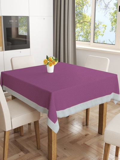 Vinyl Pvc Dining Table Cover Easy To Clean Table Cloth <small> (geomatric-purple)</small>