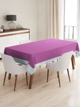 Vinyl Pvc Dining Table Cover Easy To Clean Table Cloth <small> (geomatric-purple)</small>