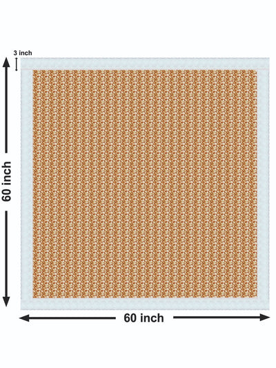 Vinyl Pvc Dining Table Cover Easy To Clean Table Cloth <small> (floral-lt.brown)</small>