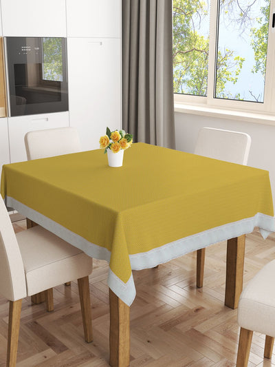 Vinyl Pvc Dining Table Cover Easy To Clean Table Cloth <small> (polka dot-yellow)</small>