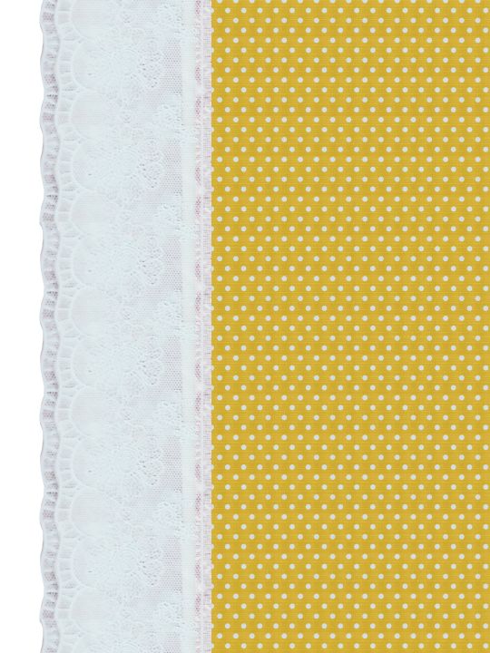 Vinyl Pvc Dining Table Cover Easy To Clean Table Cloth <small> (polka dot-yellow)</small>