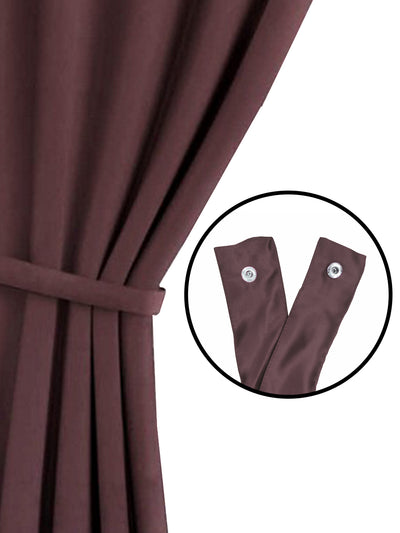 Satin Blackout Light Blocking & Soundproof Curtain <small> (plain-coffee)</small>