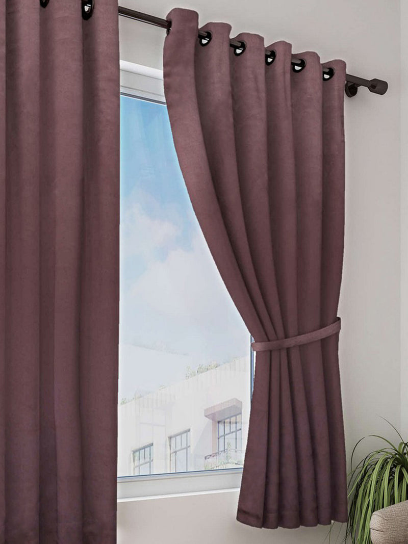 Satin Blackout Light Blocking & Soundproof Curtain <small> (plain-coffee)</small>