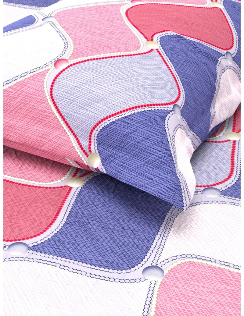 Extra Smooth Micro Single Bedsheet With 1 Pillow Cover <small> (abstract-blue/multi)</small>