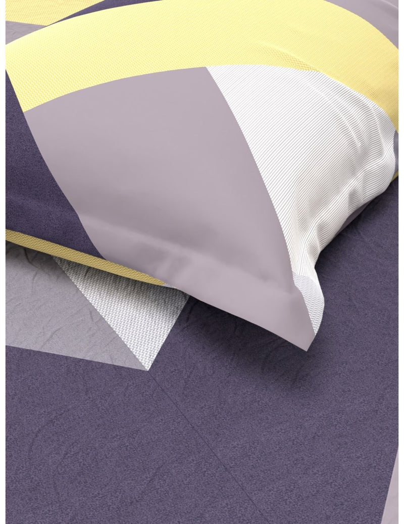 Extra Smooth Micro Single Bedsheet With 1 Pillow Cover <small> (geometric-mutli)</small>