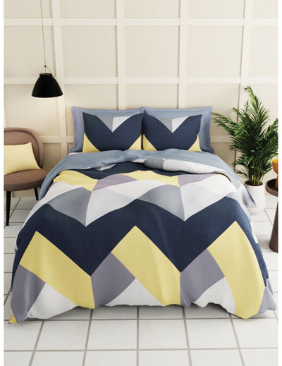 Extra Smooth Micro Single Bedsheet With 1 Pillow Cover <small> (geometric-mutli)</small>