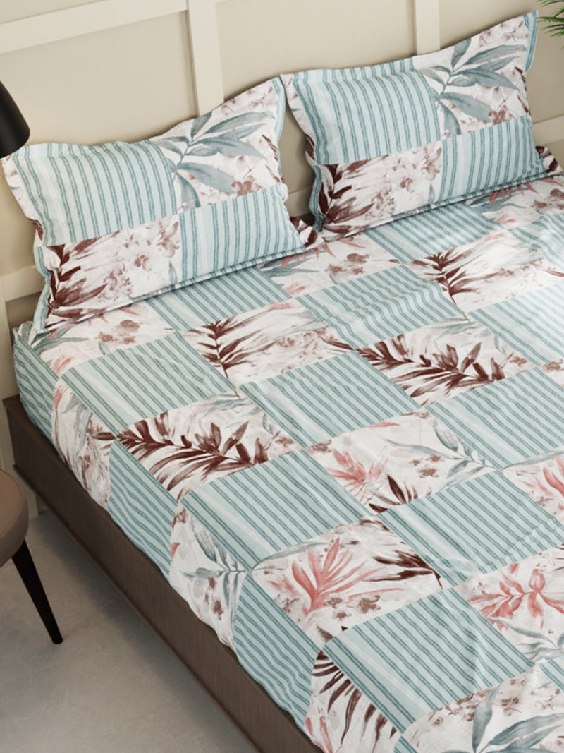 Extra Smooth Micro Double Bedsheet With 2 Pillow Covers <small> (floral-multi)</small>