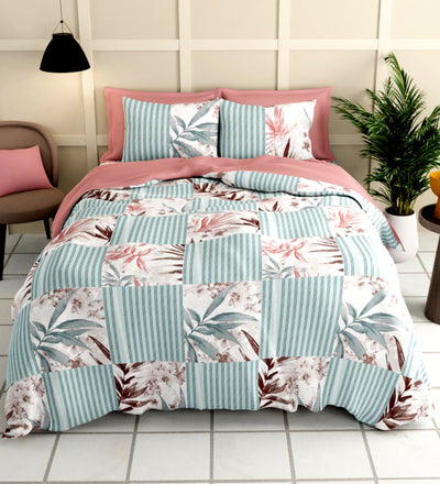 Extra Smooth Micro Double Bedsheet With 2 Pillow Covers + 2 Pillows <small> (floral-multi)</small>