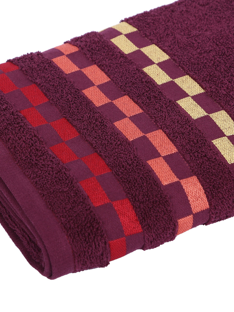 Super Soft Turkish Terry Towel 100% Mercerised Cotton <small> (solid-wine)</small>