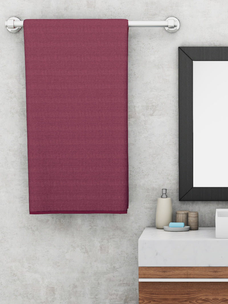 Reversible One Side Terry 100% Cotton Towel <small> (solid-maroon)</small>