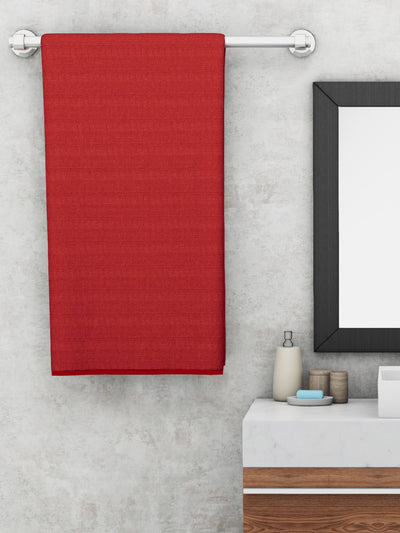 Reversible One Side Terry 100% Cotton Towel <small> (solid-red)</small>