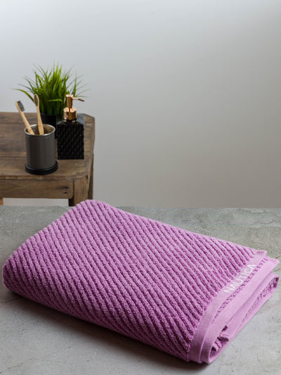 Fluffy Zero Twist 100% Cotton Towel <small> (solid-grapemist)</small>