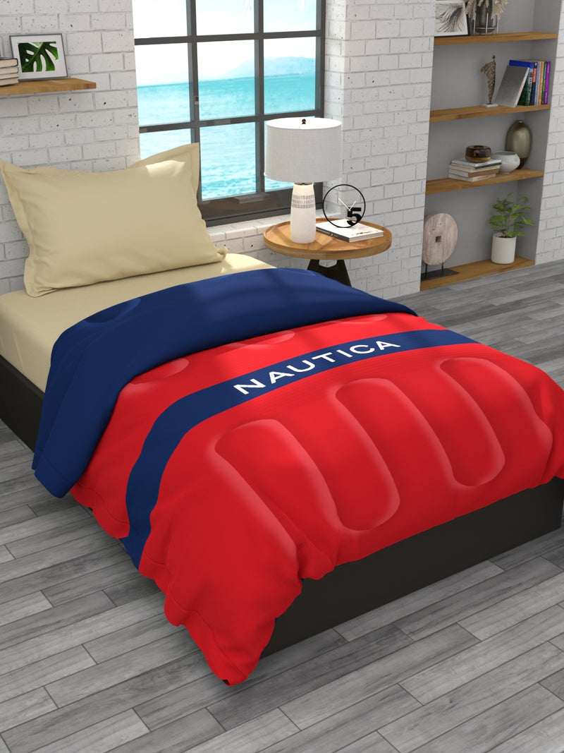 Ultra Soft Luxurious Comforter For All Weather <small> (solid-red/navy blue)</small>