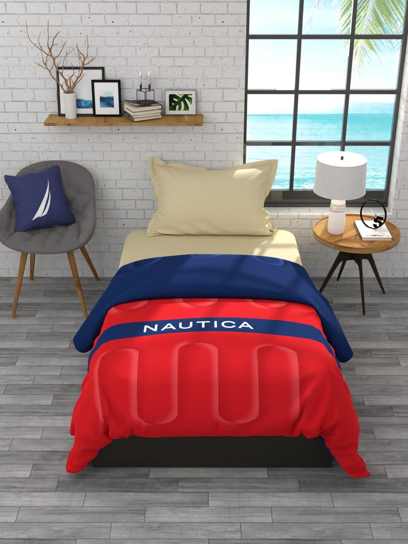 Ultra Soft Luxurious Comforter For All Weather <small> (solid-red/navy blue)</small>