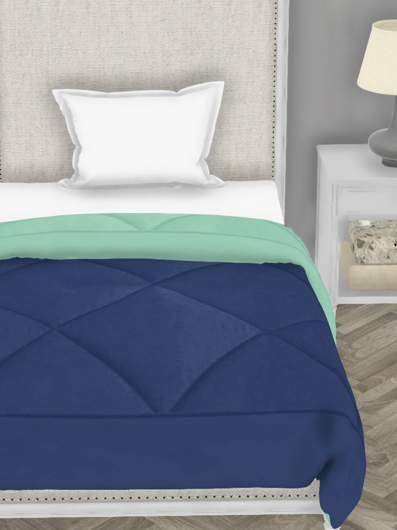 Air Cool Microfiber Reversible Comforter For All Weather <small> (abstract-fall/mint)</small>