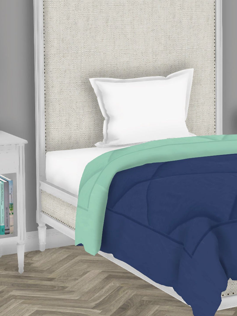 Air Cool Microfiber Reversible Comforter For All Weather <small> (abstract-mint/grey)</small>