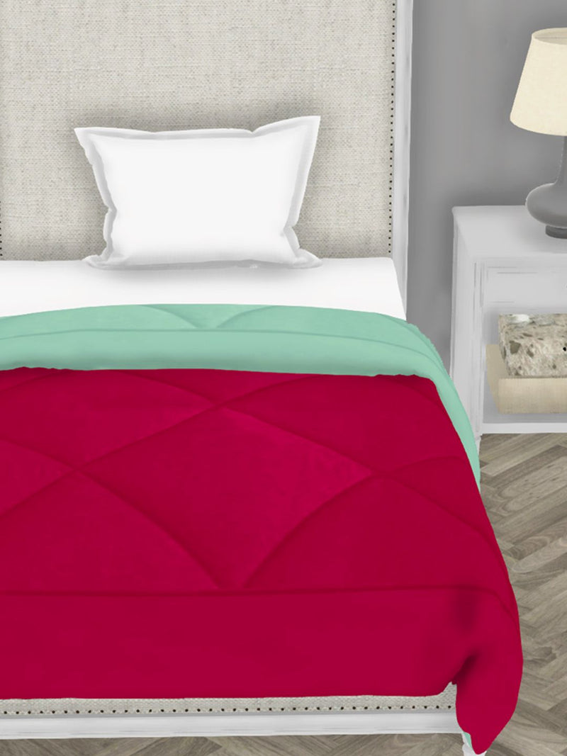 Air Cool Microfiber Reversible Comforter For All Weather <small> (abstract-pink/mint)</small>