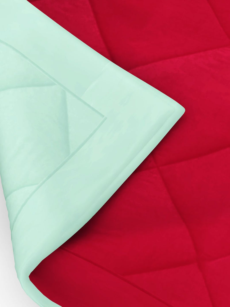 Air Cool Microfiber Reversible Comforter For All Weather <small> (abstract-fall/mint)</small>