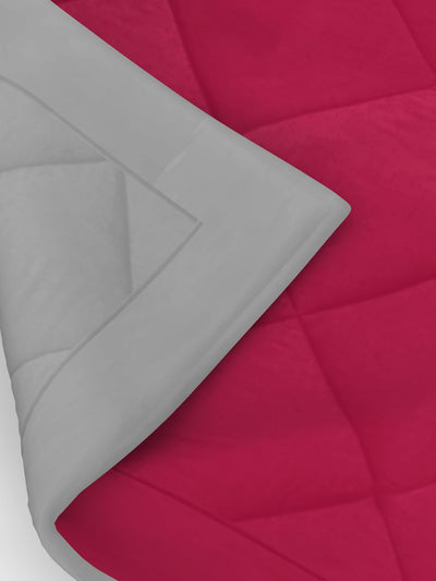 Air Cool Microfiber Reversible Comforter For All Weather <small> (abstract-pink/grey)</small>