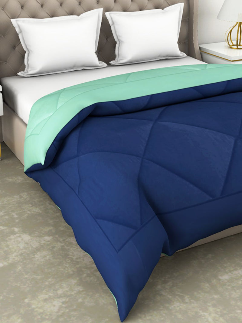 Air Cool Microfiber Reversible Comforter For All Weather <small> (abstract-mint/grey)</small>