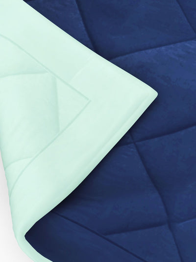 Air Cool Microfiber Reversible Comforter For All Weather <small> (abstract-fall/mint)</small>