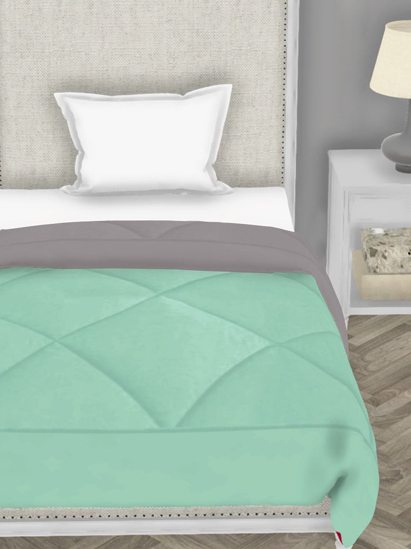 Air Cool Microfiber Reversible Comforter For All Weather <small> (abstract-fall/mint)</small>