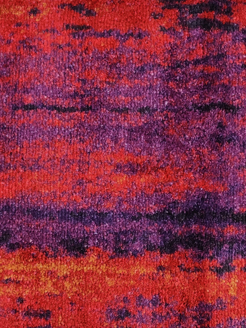 Modern Designer Printed  Carpet Area Rug With Anti Slip Backing <small> (abstract antique-red/plum)</small>