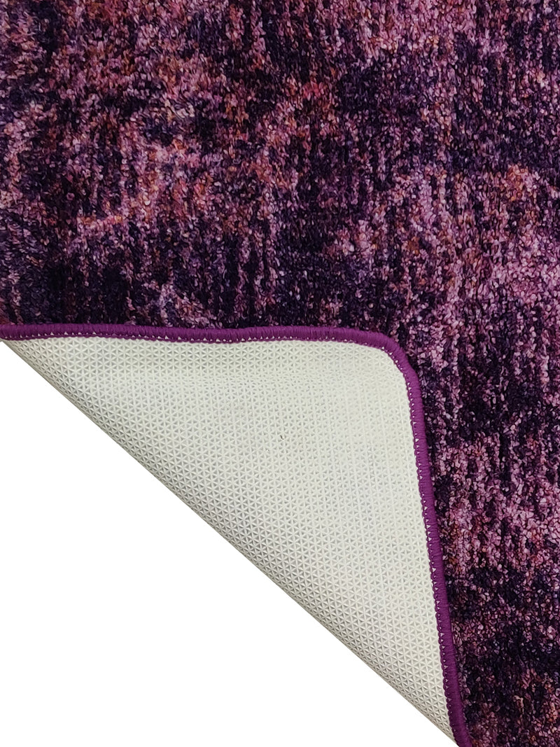 Modern Designer Printed  Carpet Area Rug With Anti Slip Backing <small> (geometric handtuft-plum)</small>