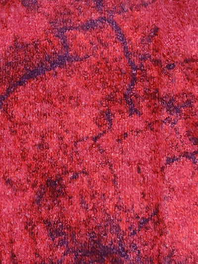 Modern Designer Printed  Carpet Area Rug With Anti Slip Backing <small> (antique wall-pink/red)</small>