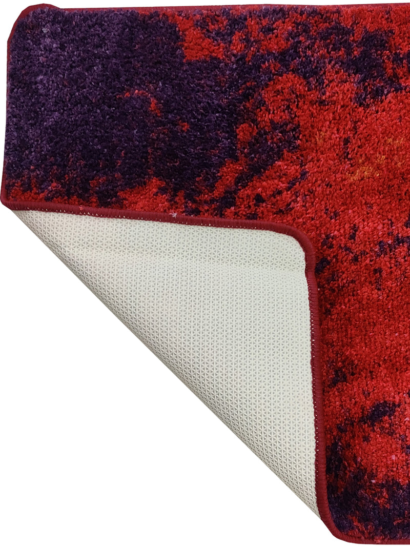 Modern Designer Printed  Carpet Area Rug With Anti Slip Backing <small> (water drop-red/beige)</small>